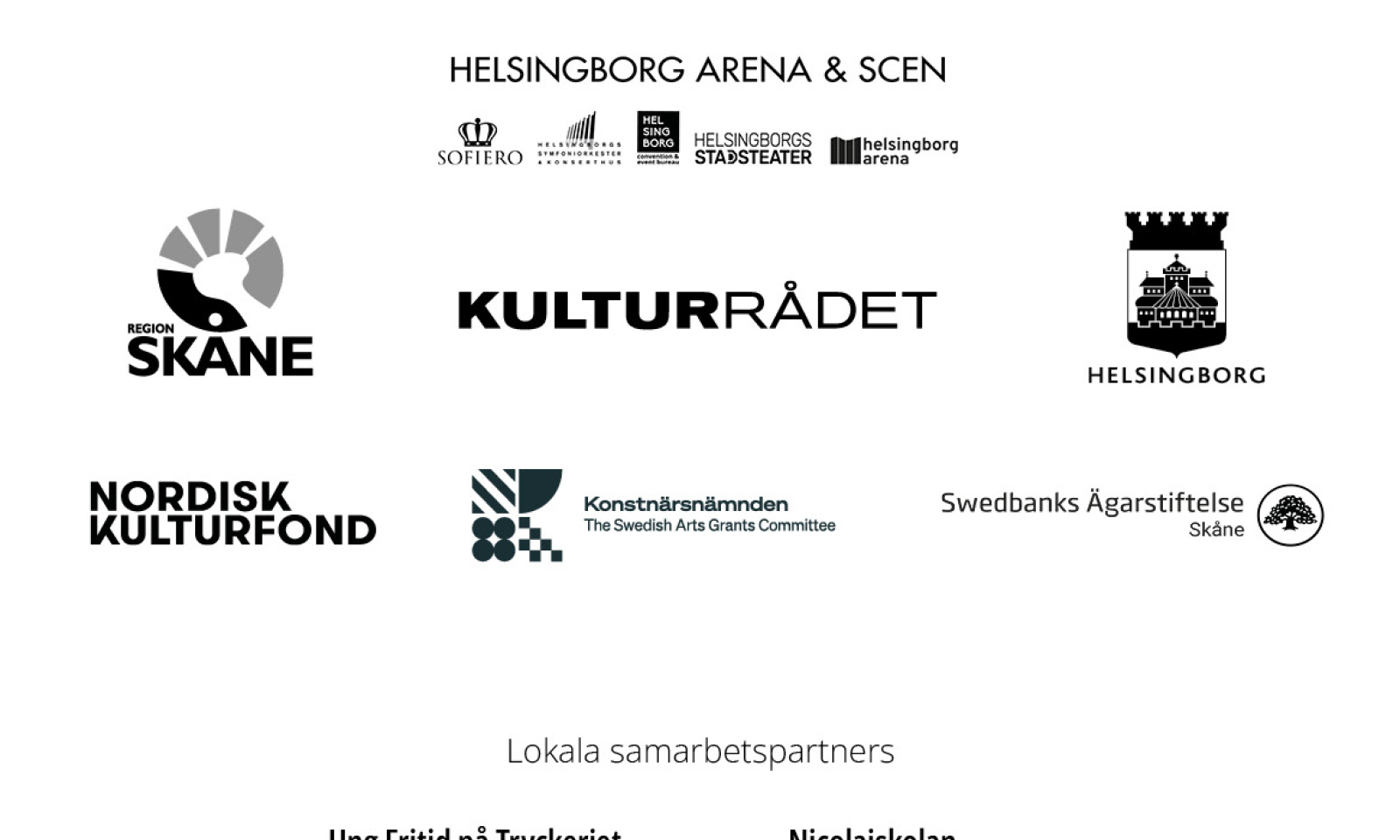 Loggor till alla samarbetspartners