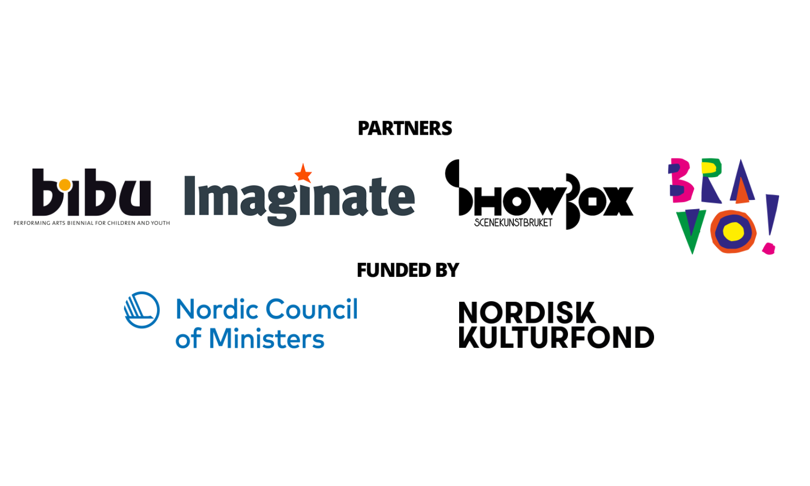 Svart text där det står Nordisk Kulturfond och Nordisk kulturkontakt med stora bokstäver